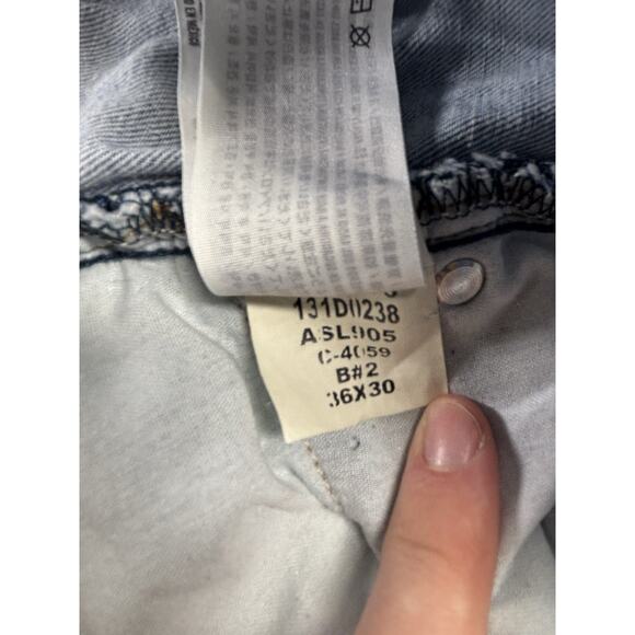 Abercrombie & Fitch Jeans Men's 36X30 Vintage Stretch 90s Straight Light Wash - Picture 10 of 11